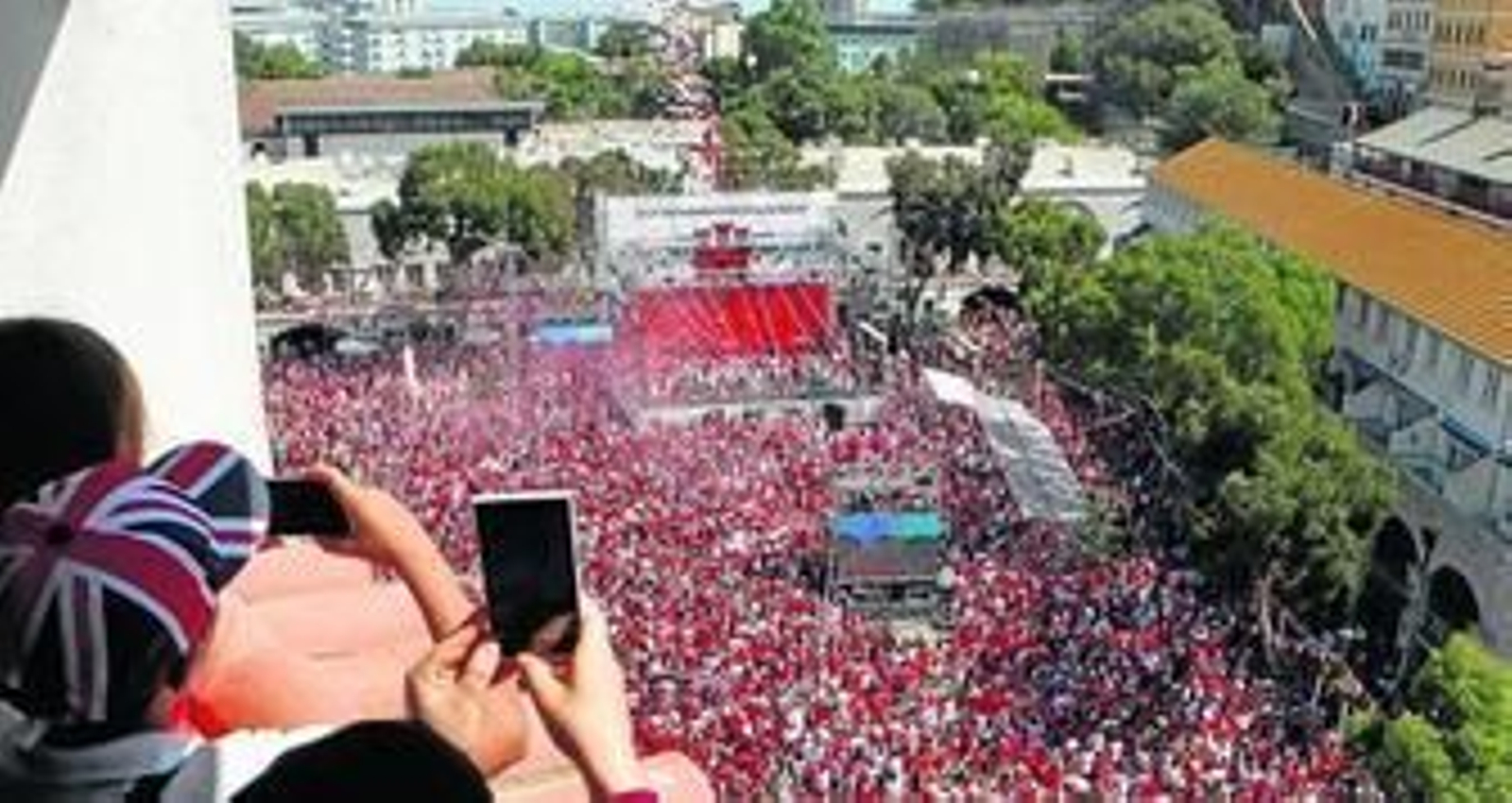 Casamates, llena de gibraltareños en el último National Day.