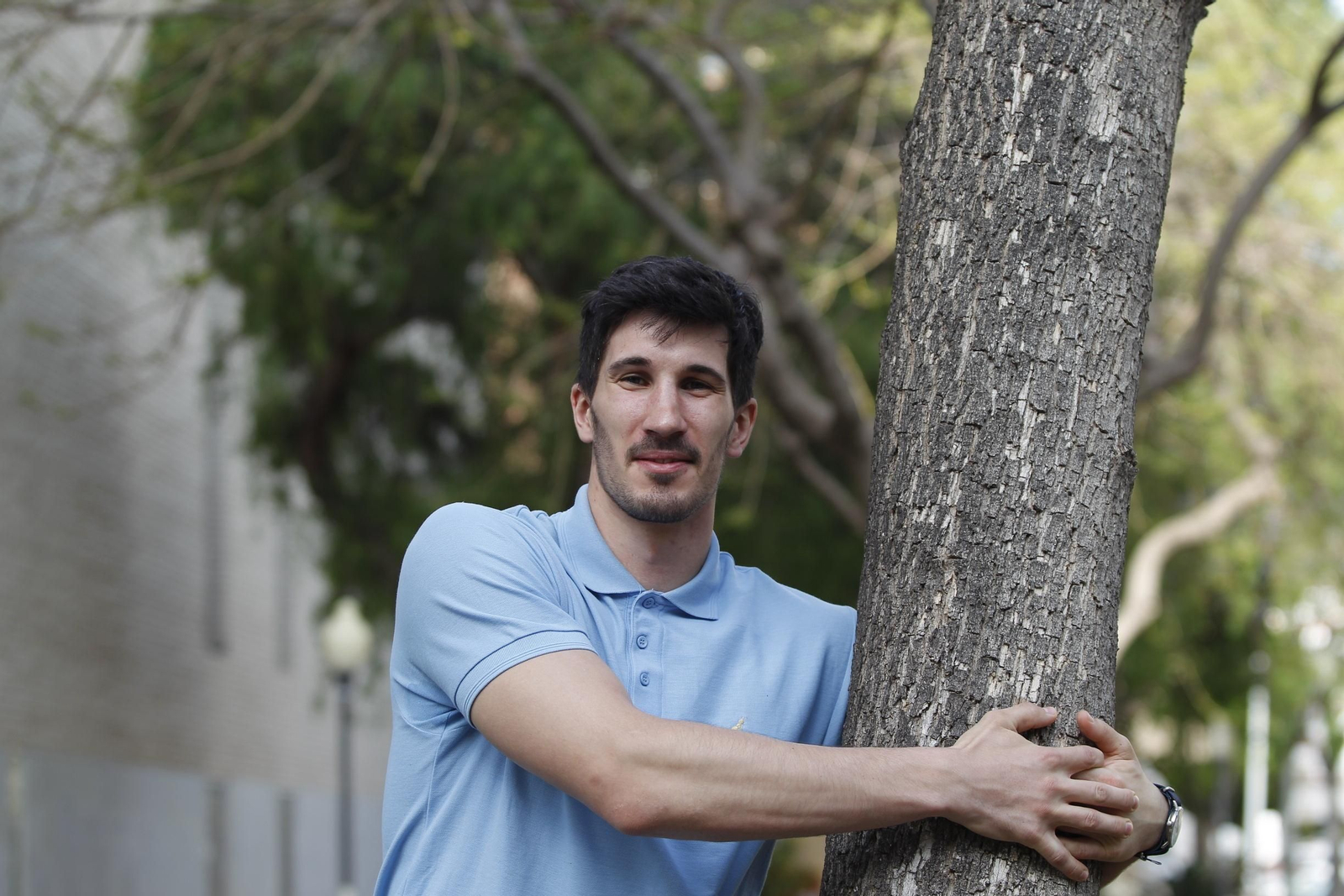 Álvaro, en la tarde de ayer, en el Parque de Oliveros.