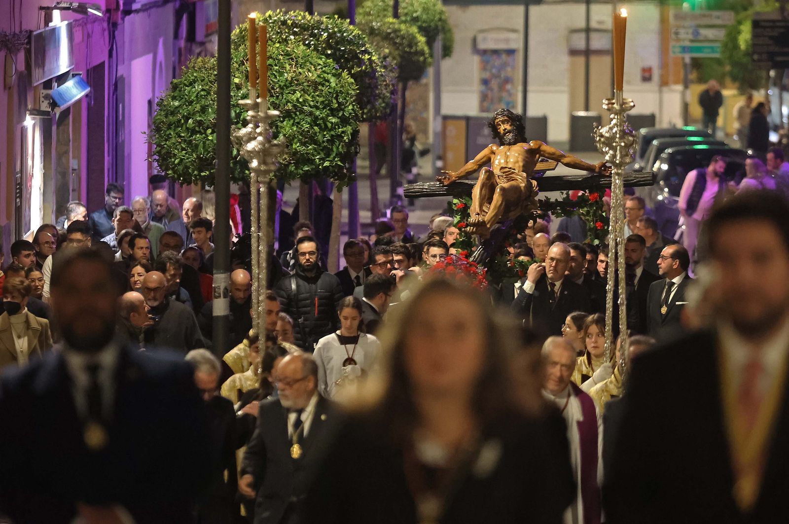 Imágenes del Vía Crucis oficial del Consejo Local de Hermandades y Cofradías de Algeciras