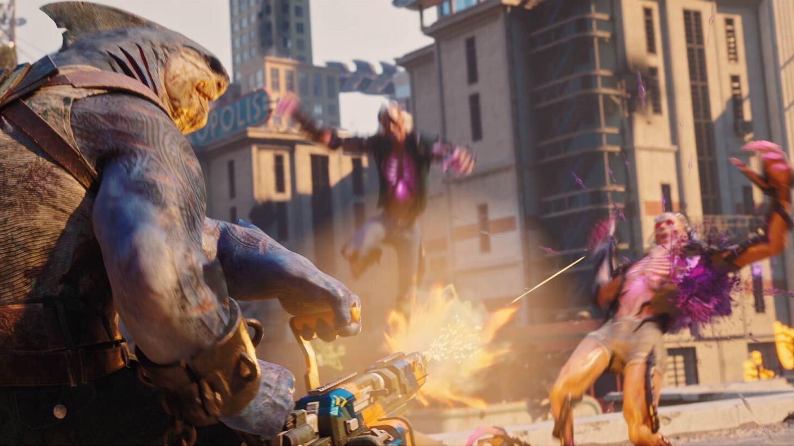 Cada personaje del escuadrón porta armas y habilidades únicas.