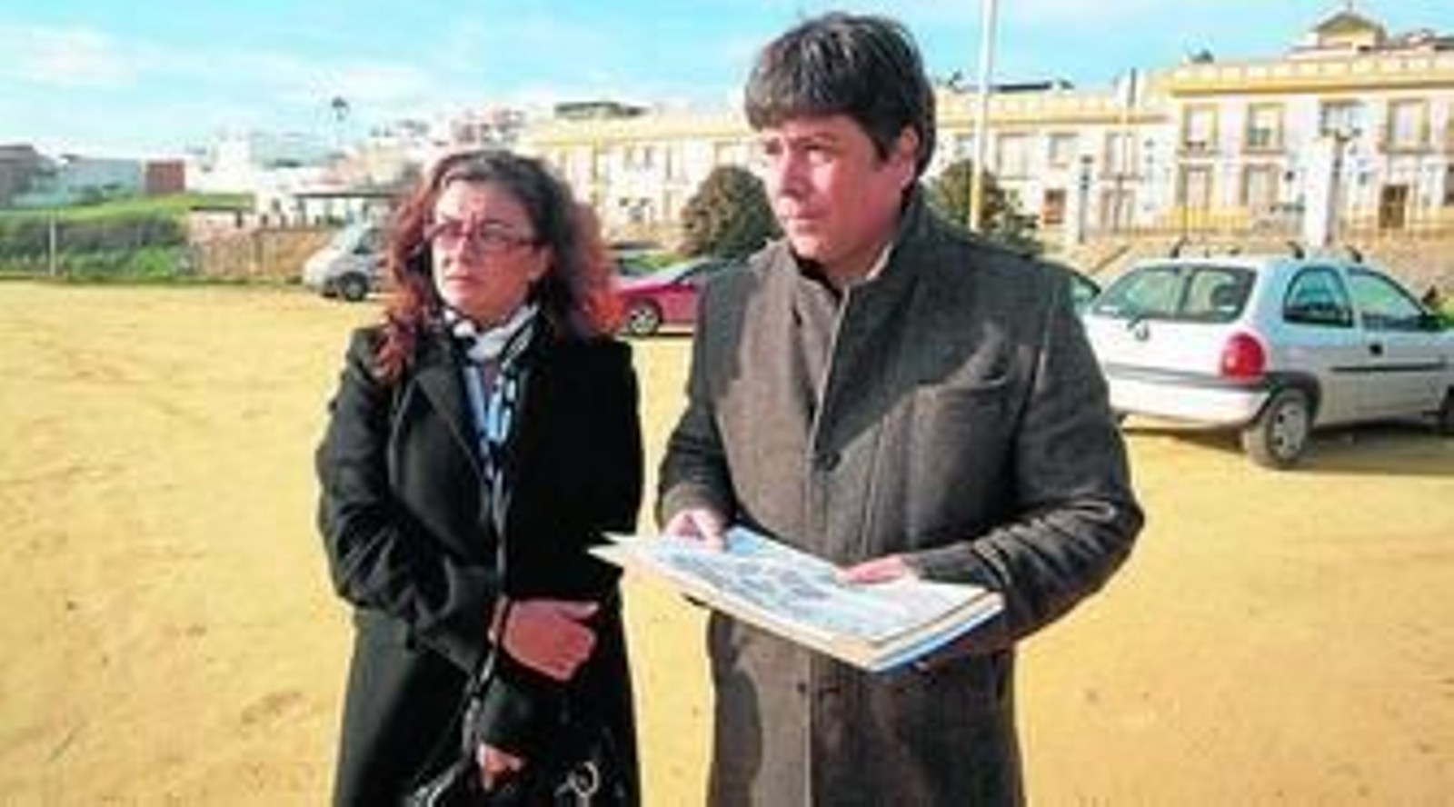 Rosa Lucía Polonio y Rafael Llamas en la zona de Paseo Cervantes.