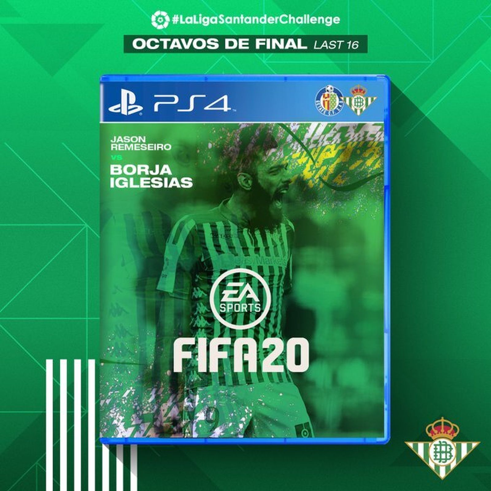 Imagen del duelo entre Borja Iglesias y Jason.