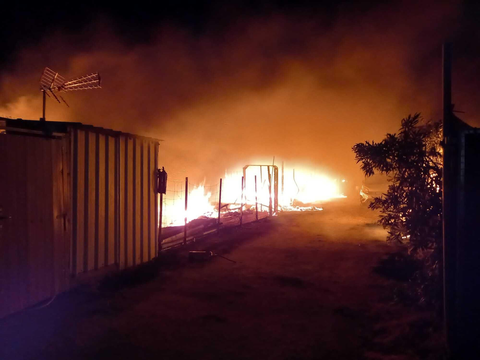 Así ha quedado la zona de El Palmar donde se ha declarado el incendio