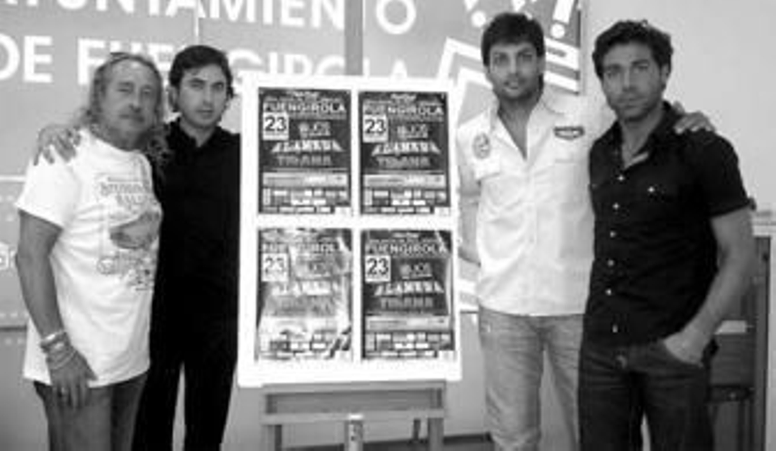 Pepe Fernández, Andy Navarro, Felipe Conde y el concejal de Cultura, José Fco. Domínguez, ayer, en la presentación.