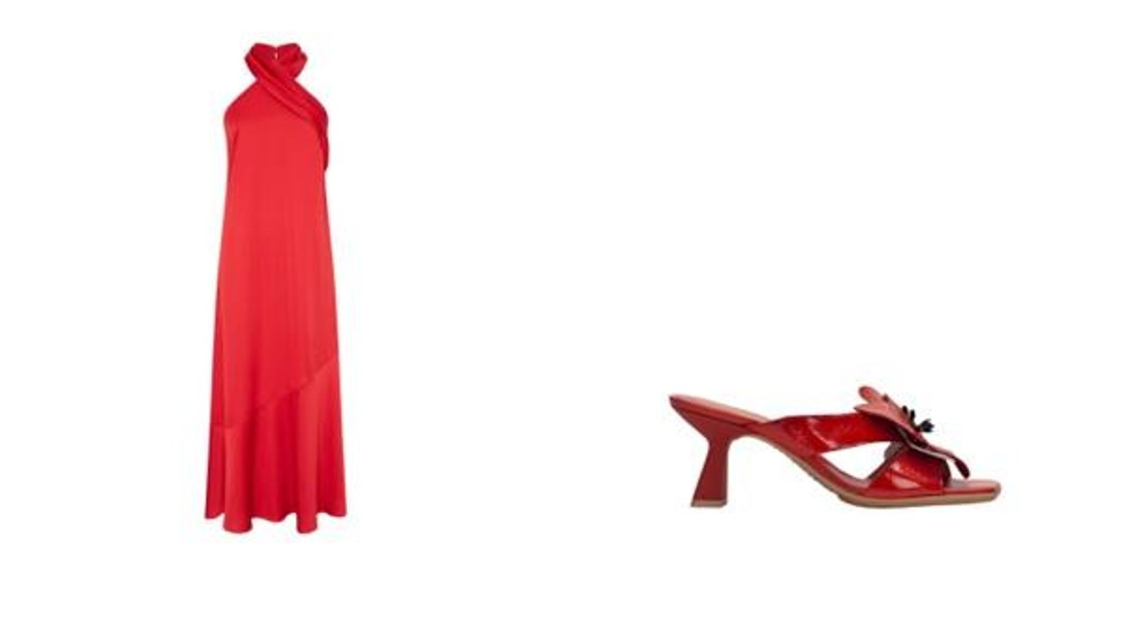 Look de invitada todo al rojo.