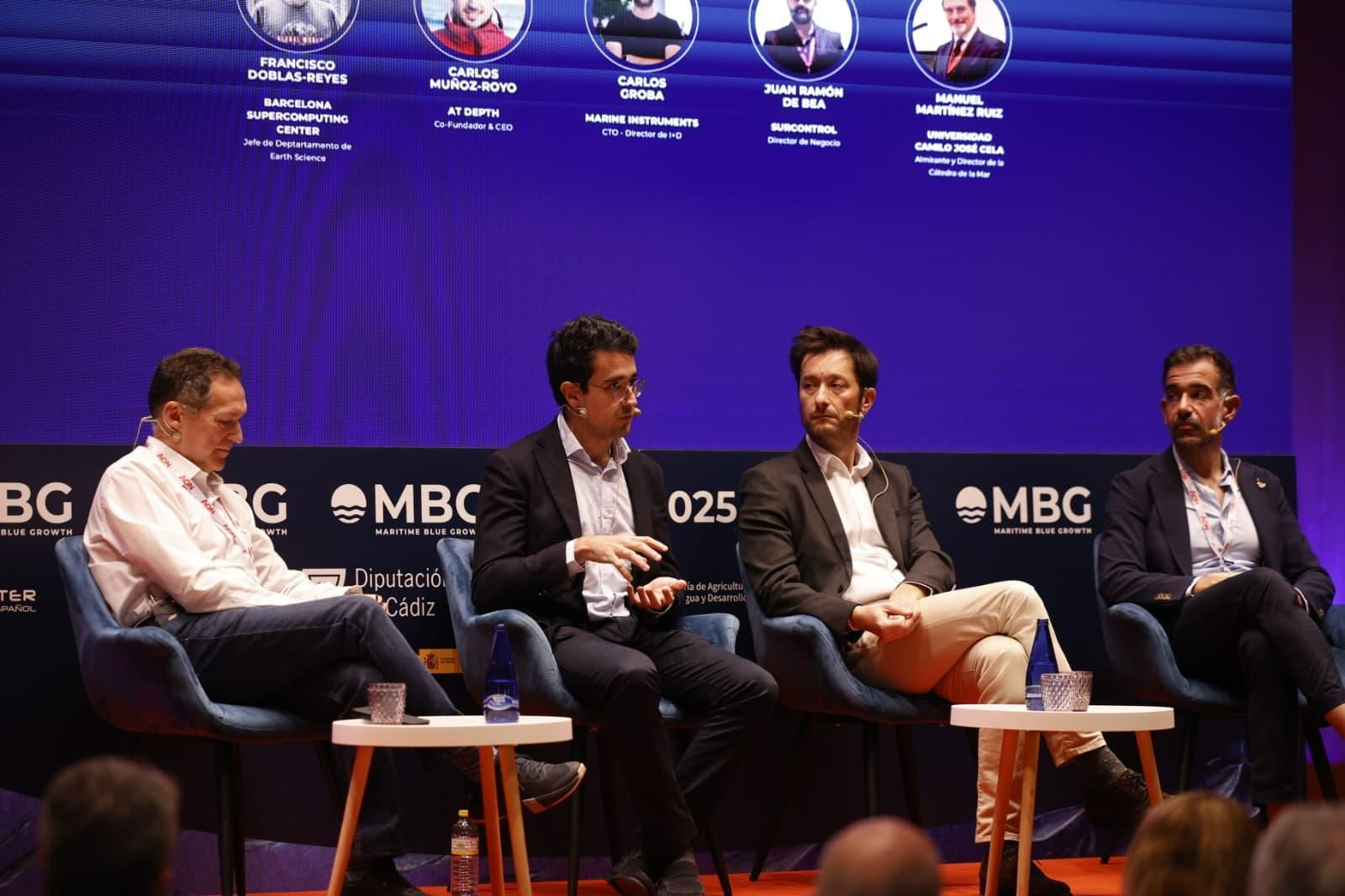 Los ponentes de la Maritime Blue Growth Francisco Doblas-Reyes, Carlos Muñoz-Royo, Carlos Groba y Juan Ramón de Bea.