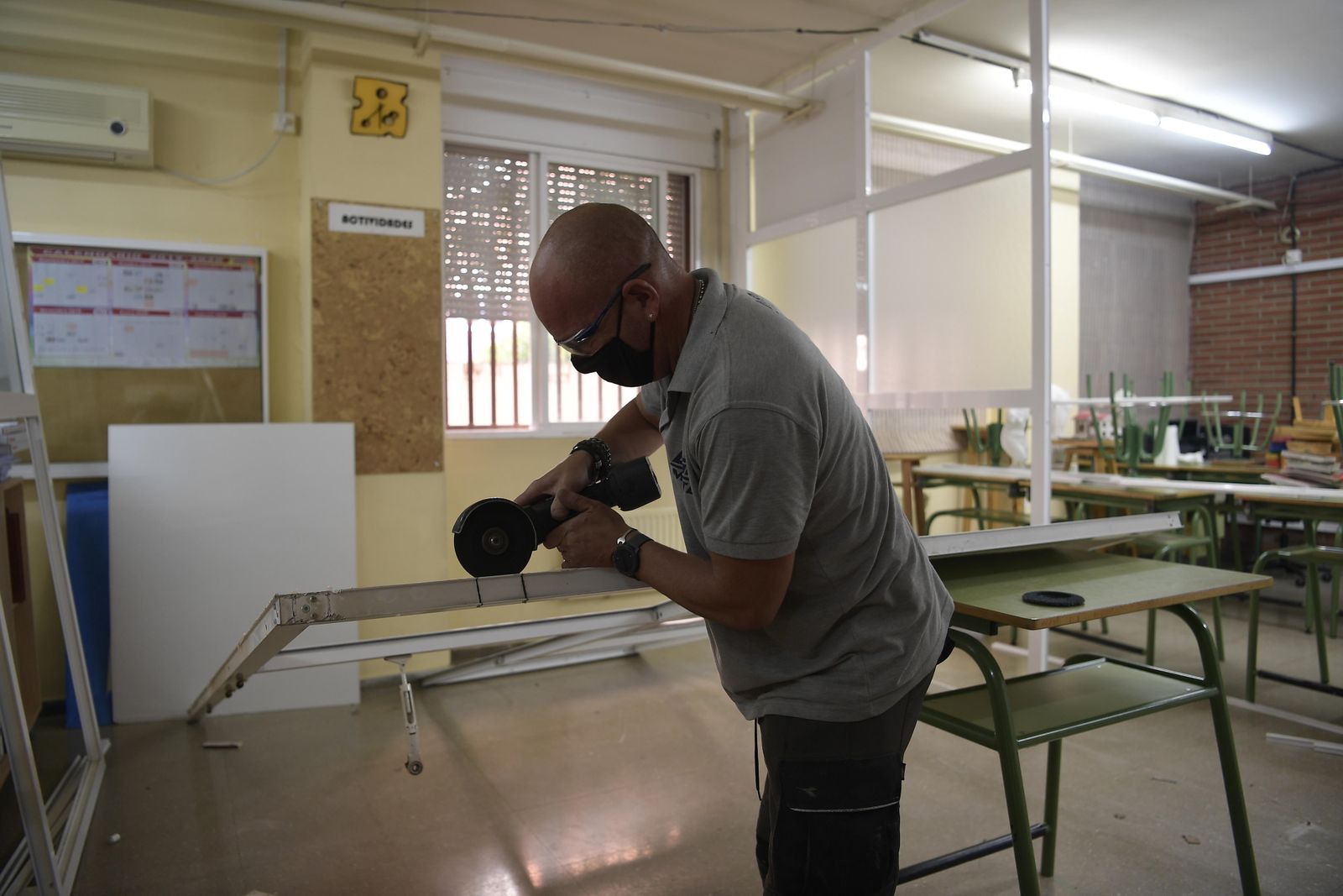 Obras en el inicio del curso en el IES Zaidín Vergeles.