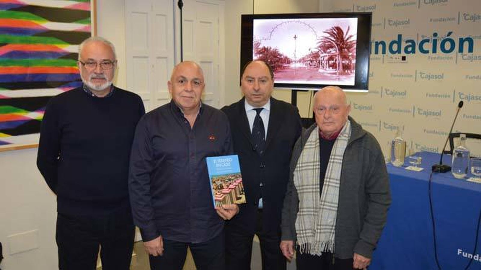 Manuel Pedreño, Joaquín Carlos Herrera González, Julio Molina Font y el coleccionista  Pepe Marchena.