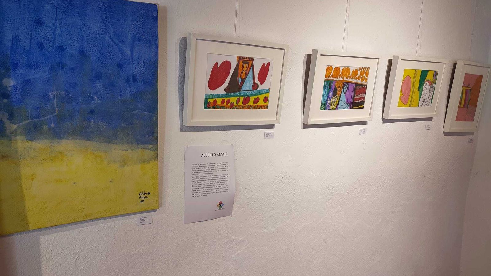 Algunas de las obras de Alberto Amate que se pueden apreciar en el Carmen de la Victoria.