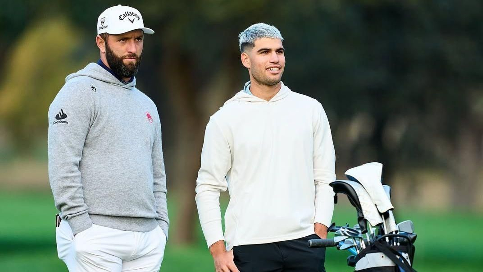 Carlos Alcaraz y Jon Rahm comparten una jornada de golf en el inicio del Open de España