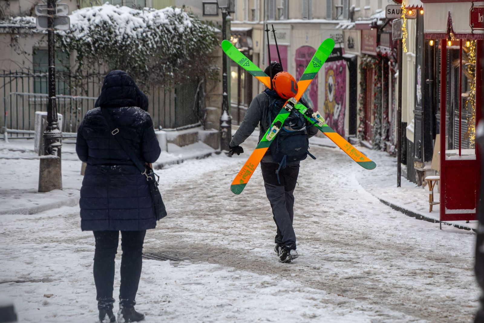 Las fotos del temporal de nieve en París