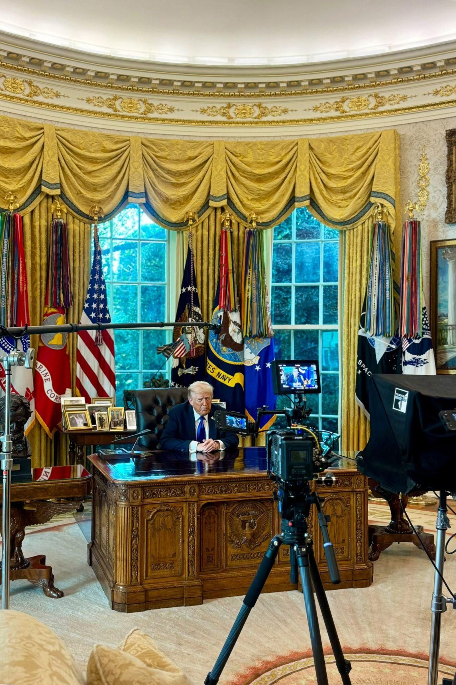 Donald Trump en el Despacho Oval.