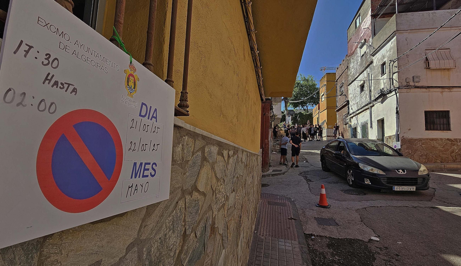 Fotos del rodaje de la serie 'Marbella' en la barriada de La Bajadilla de Algeciras