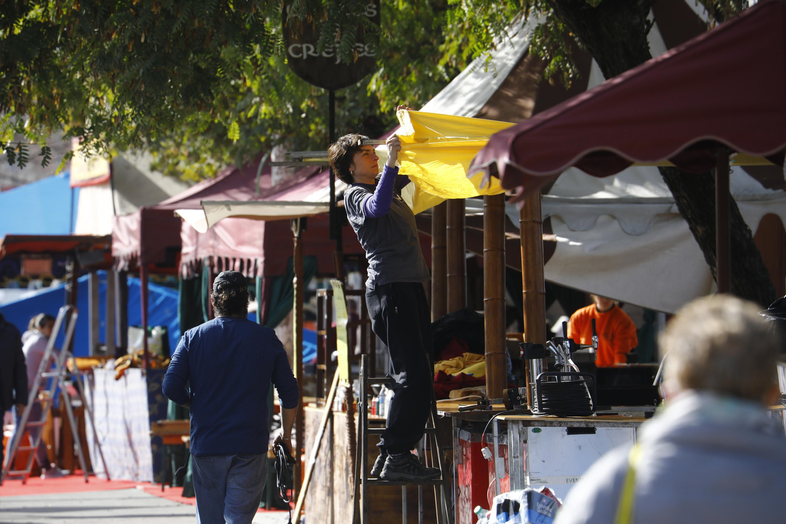 Así son los preparativos del Mercado Renacentista de Córdoba