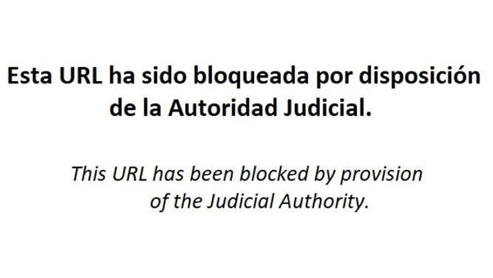 El mensaje que muestra la web de 'Tsunami Democràtic'