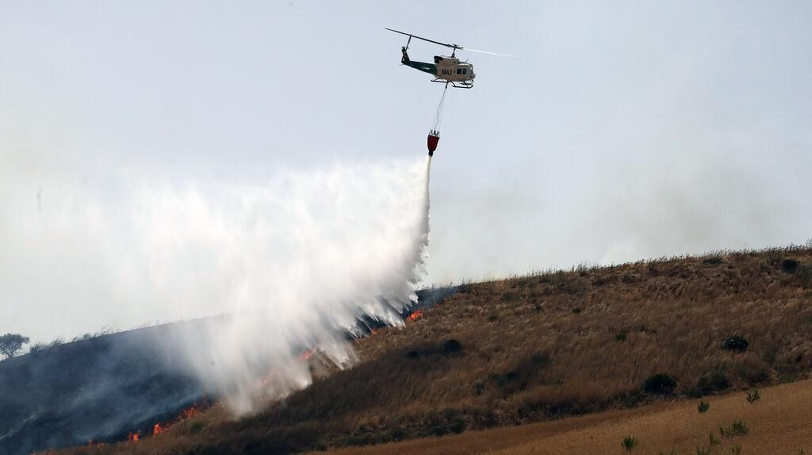 Grave incendio en la campiña de Jerez