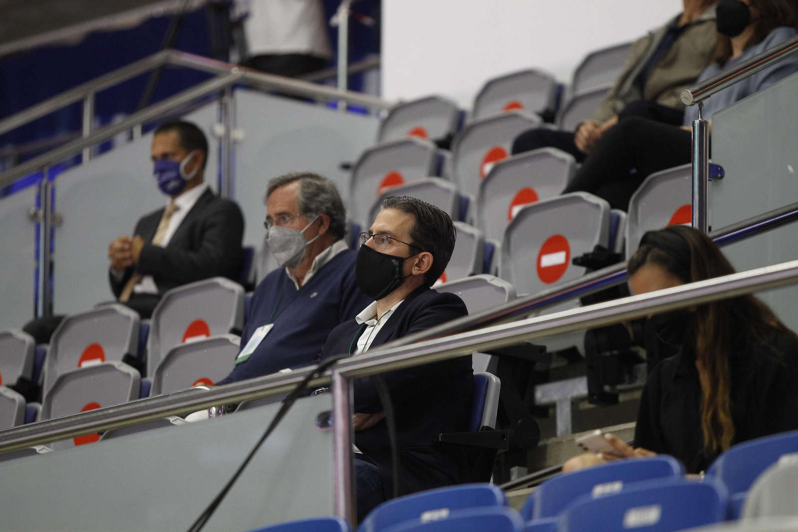 Sergio Corral, en el palco del Carpena recientemente.