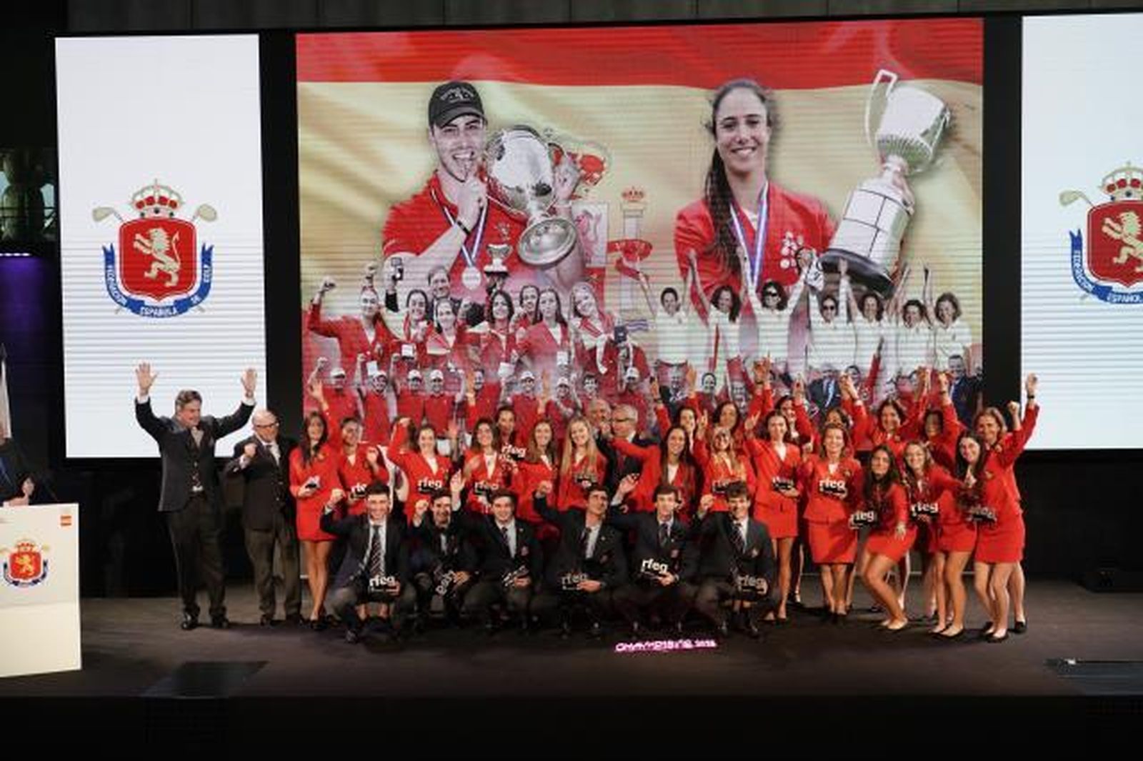 Foto de familia de la Gala del Golf Español