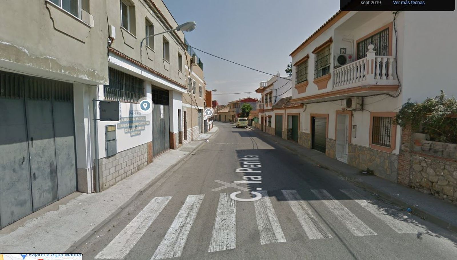 La calle Perlita, donde acabó la huida del conductor de la moto.