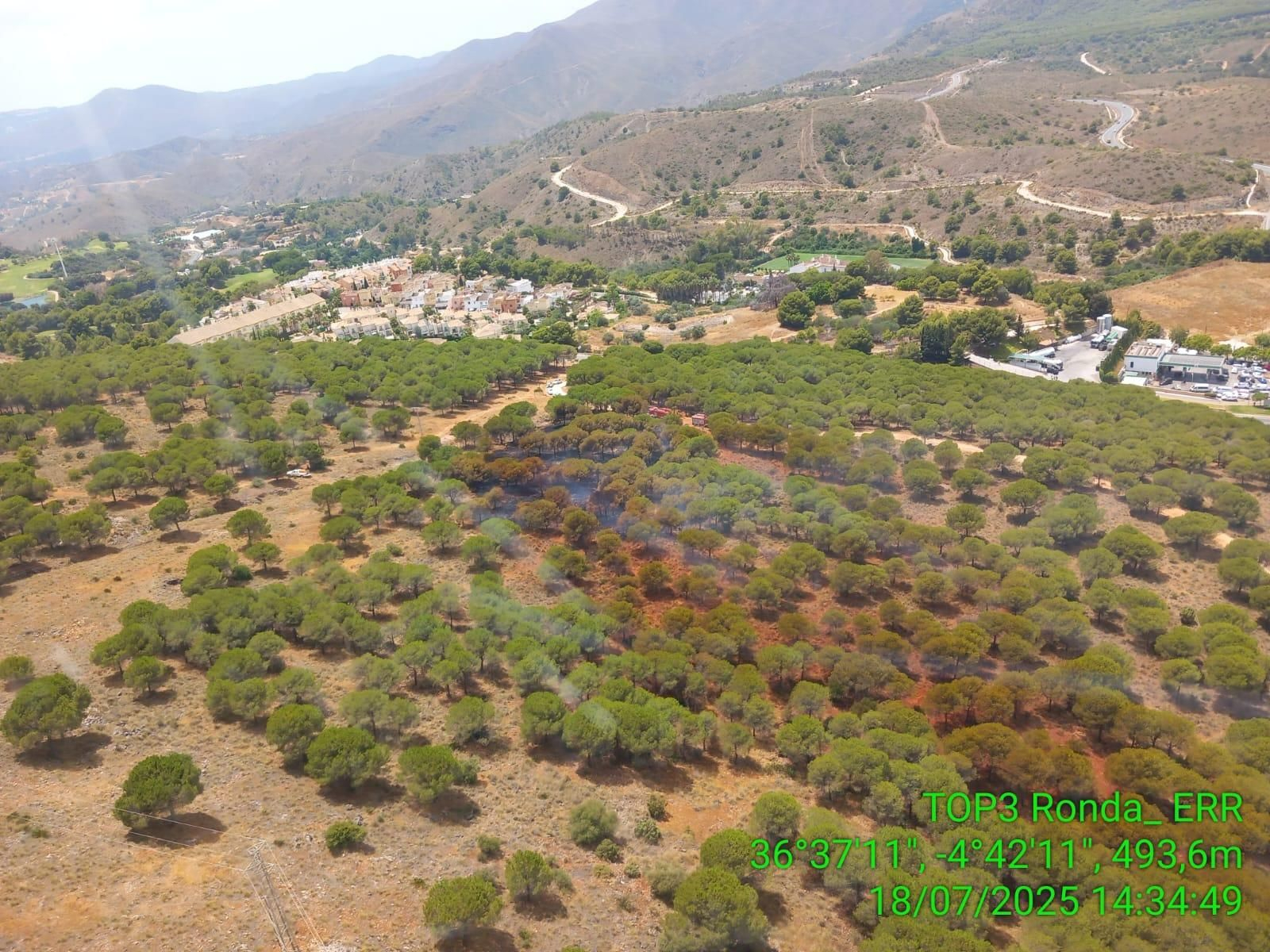 Incendio forestal en Alhaurín el Grande, ya controlado.