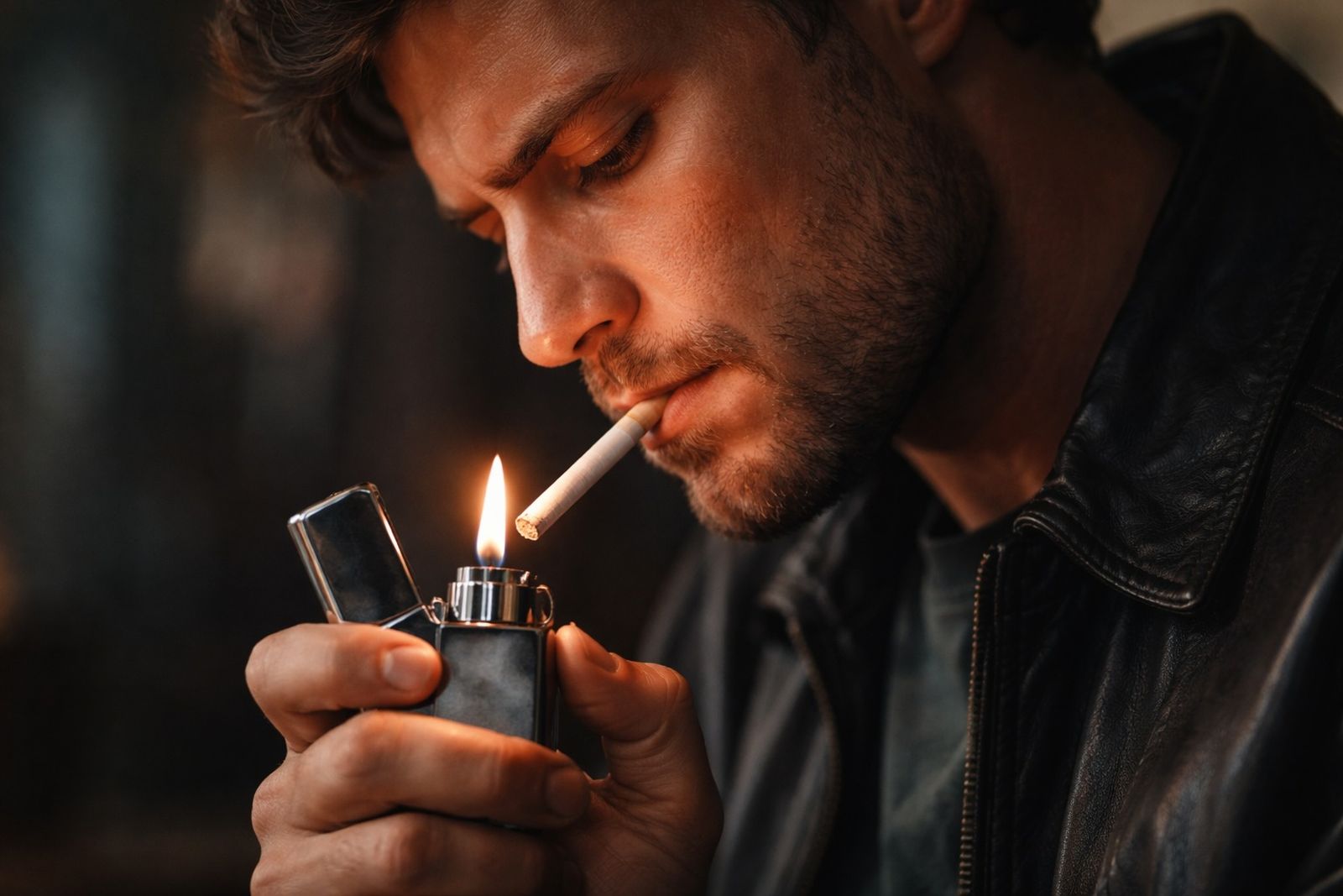 Un hombre fumando, recreado por IA