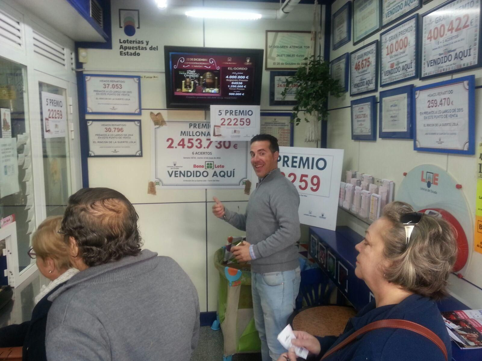 Los premiados en la Lotería de Navidad en Málaga