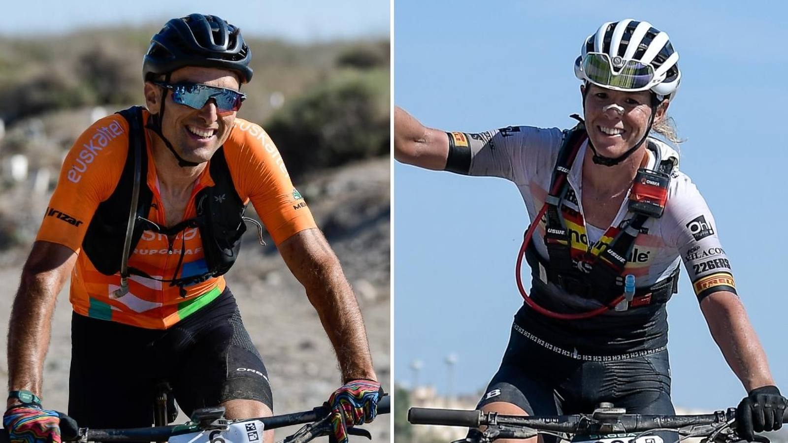 Los dos ganadores de esta primera jornada de la Titan Desert Almería.