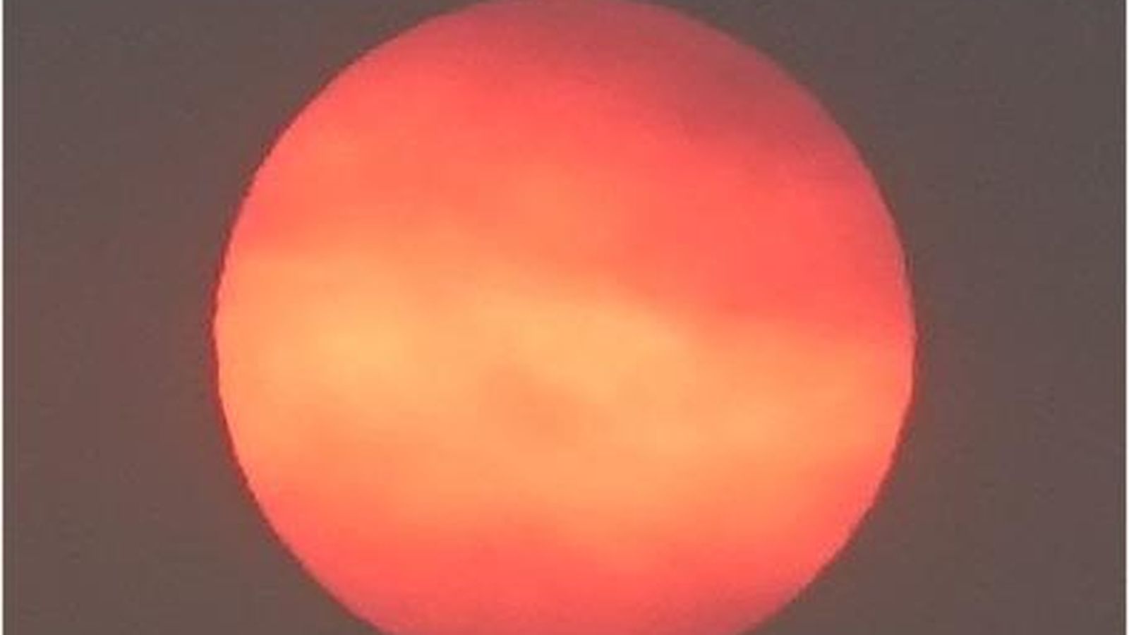 Así pudo verse el Sol en la tarde del jueves.