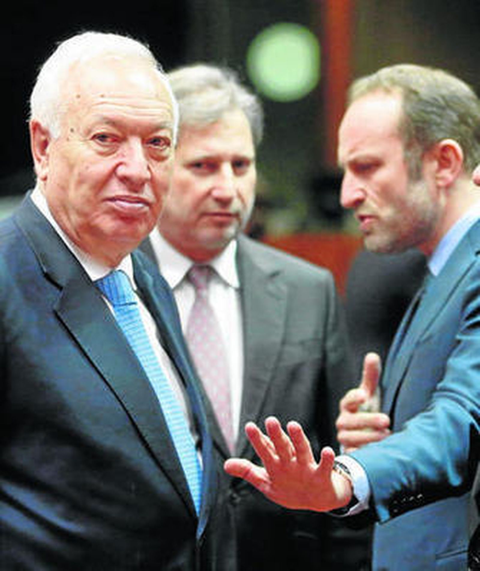 García-Margallo, ayer durante el Consejo de Asuntos Exteriores en Bruselas.