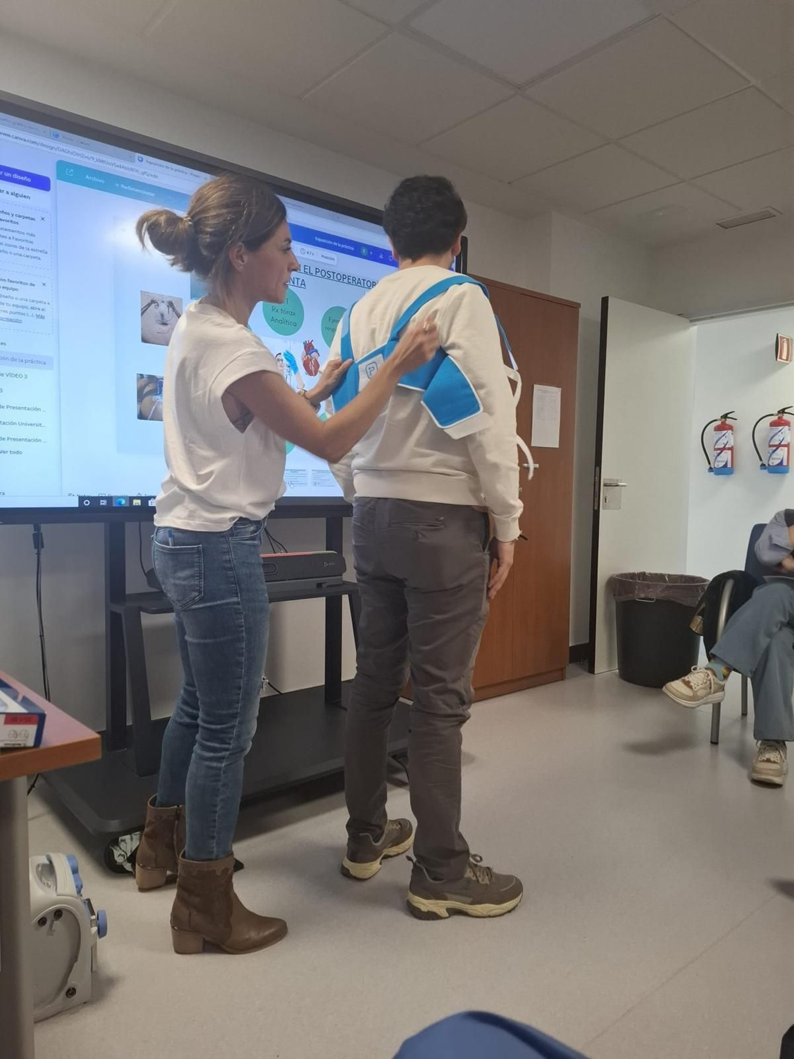 Una profesional durante la formación.