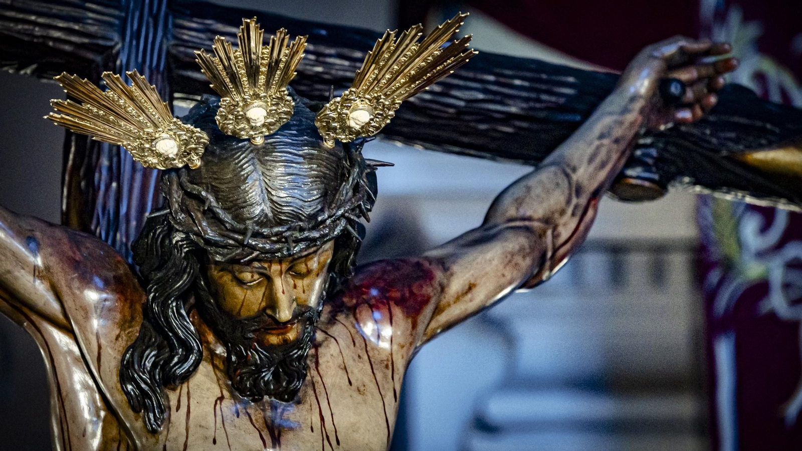 Las imágenes del Cristo de la Misericordia de la cofradía de La Palma después de su restauración