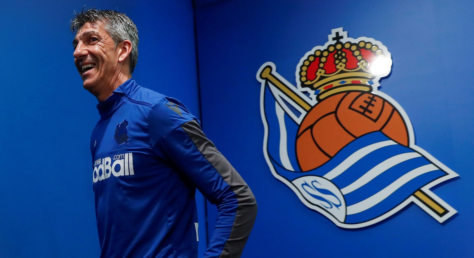 Imanol Alguacil, técnico de la Real Sociedad, en sala de prensa.