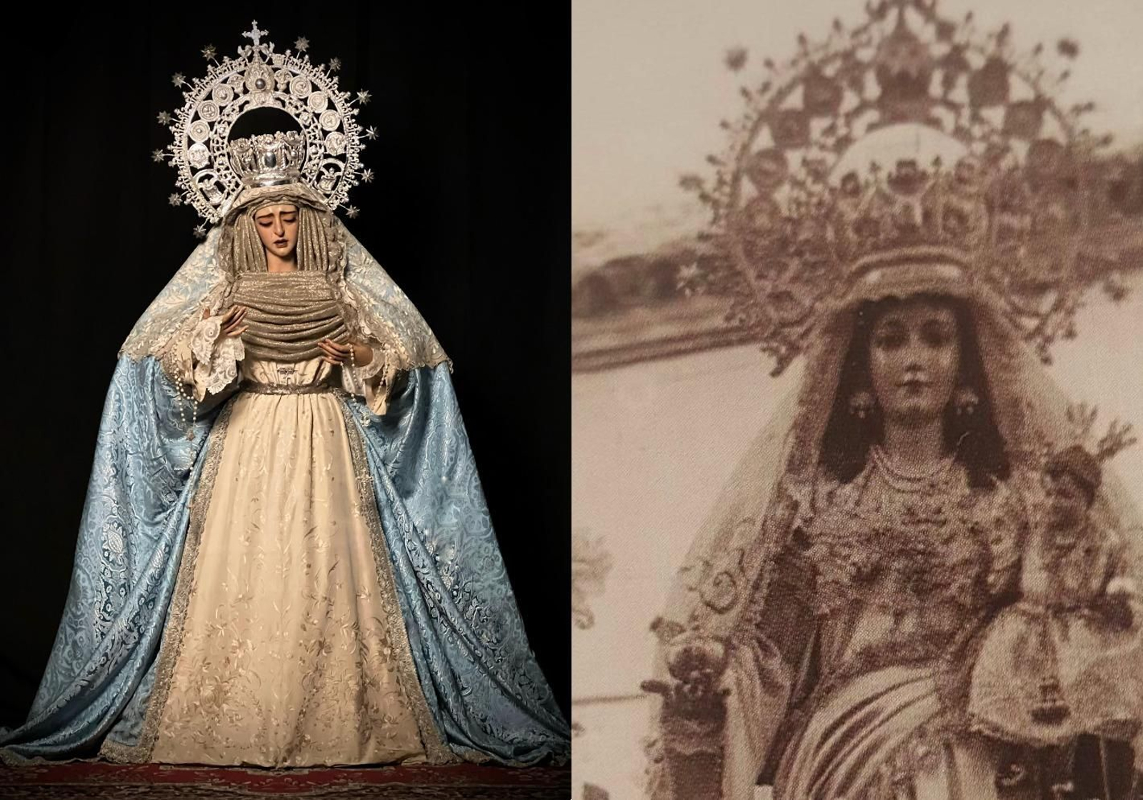 La Virgen de la Encarnación y la Virgen de la Granada portaron la misma corona en tiempo