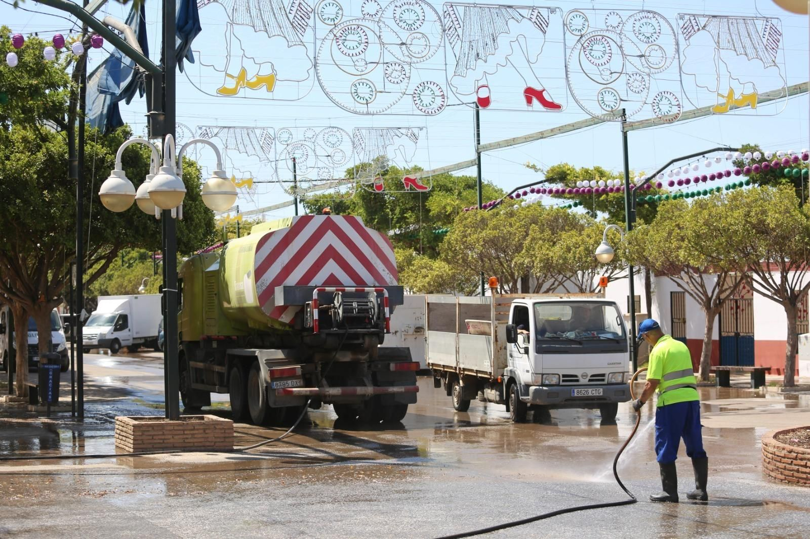 Últimos preparativos en el Cortijo de Torres de cara a la Feria de Málaga.