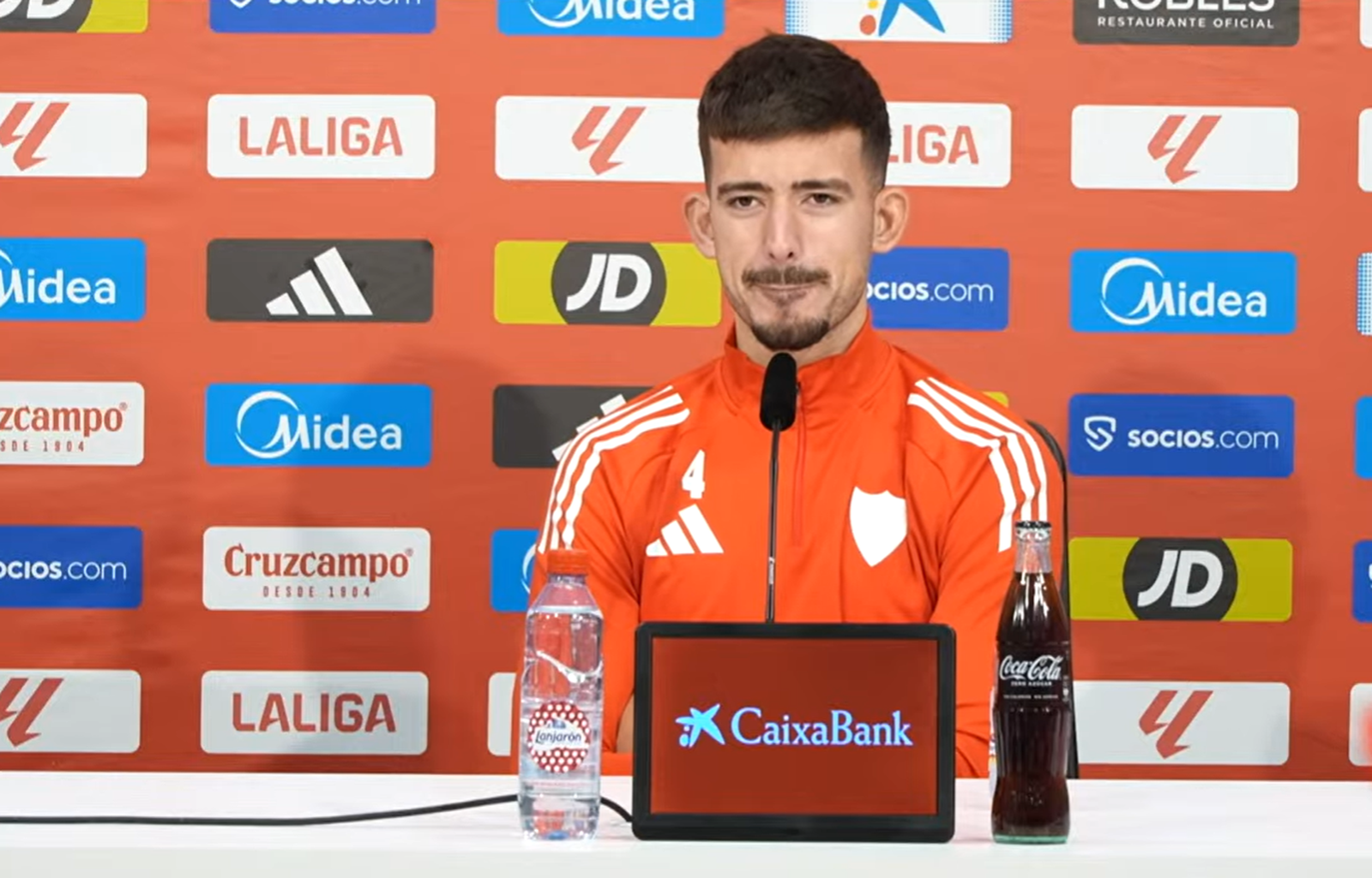 Kike Salas en la rueda de prensa