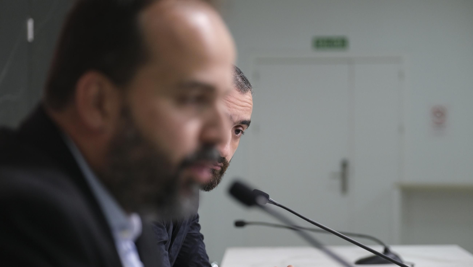 Mohamed El Assy, CEO de la U.D. Almería, en rueda de prensa, en imágenes