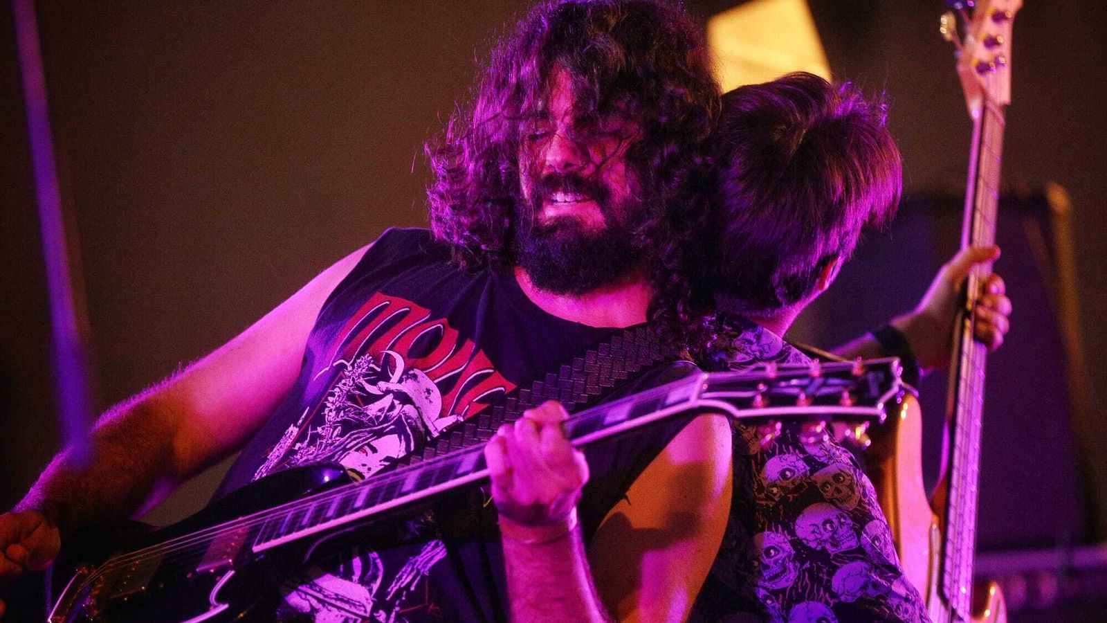 Los Derby Motoreta's, durante el concierto en La Isla.