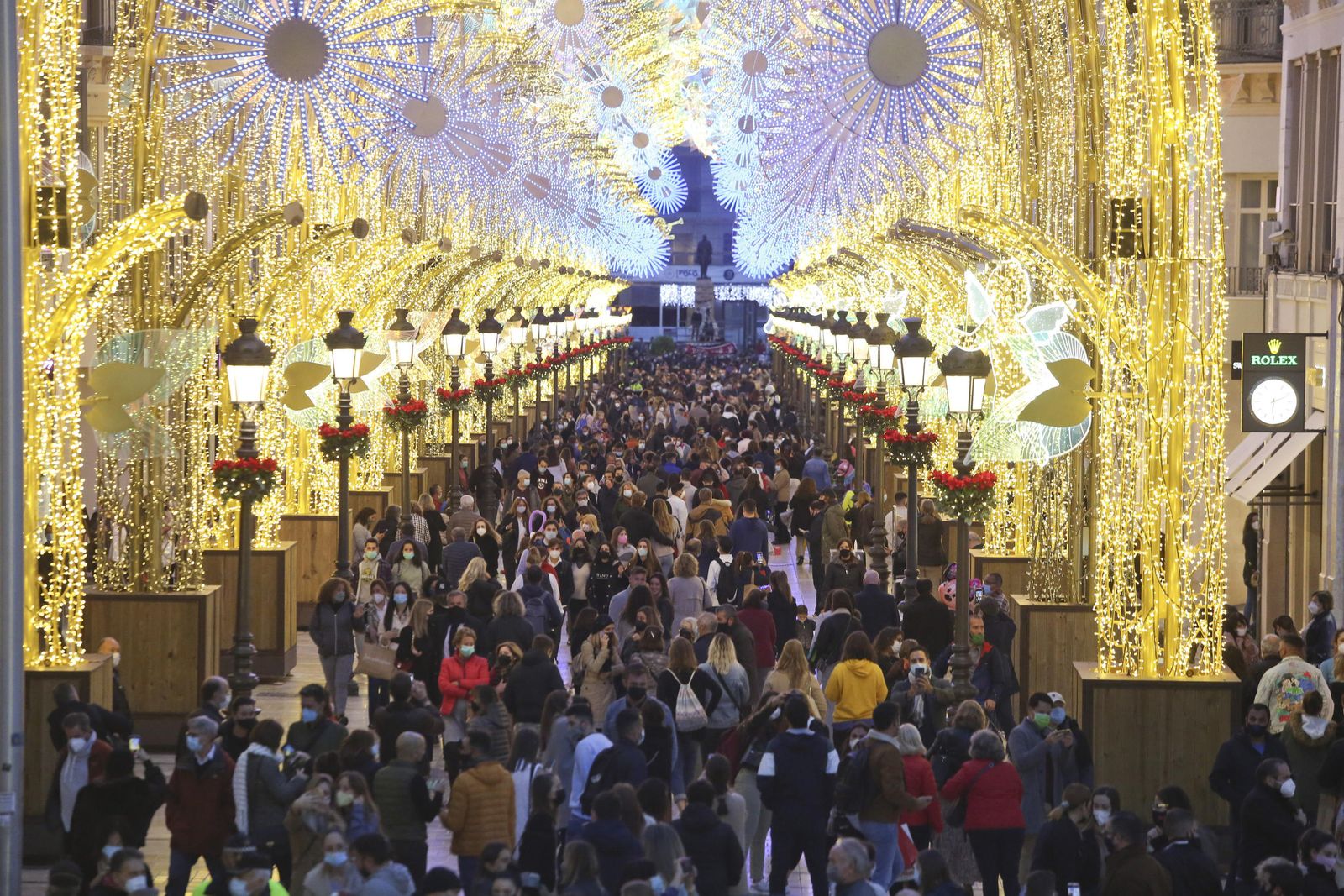 La inauguración de las luces de Navidad de Málaga
