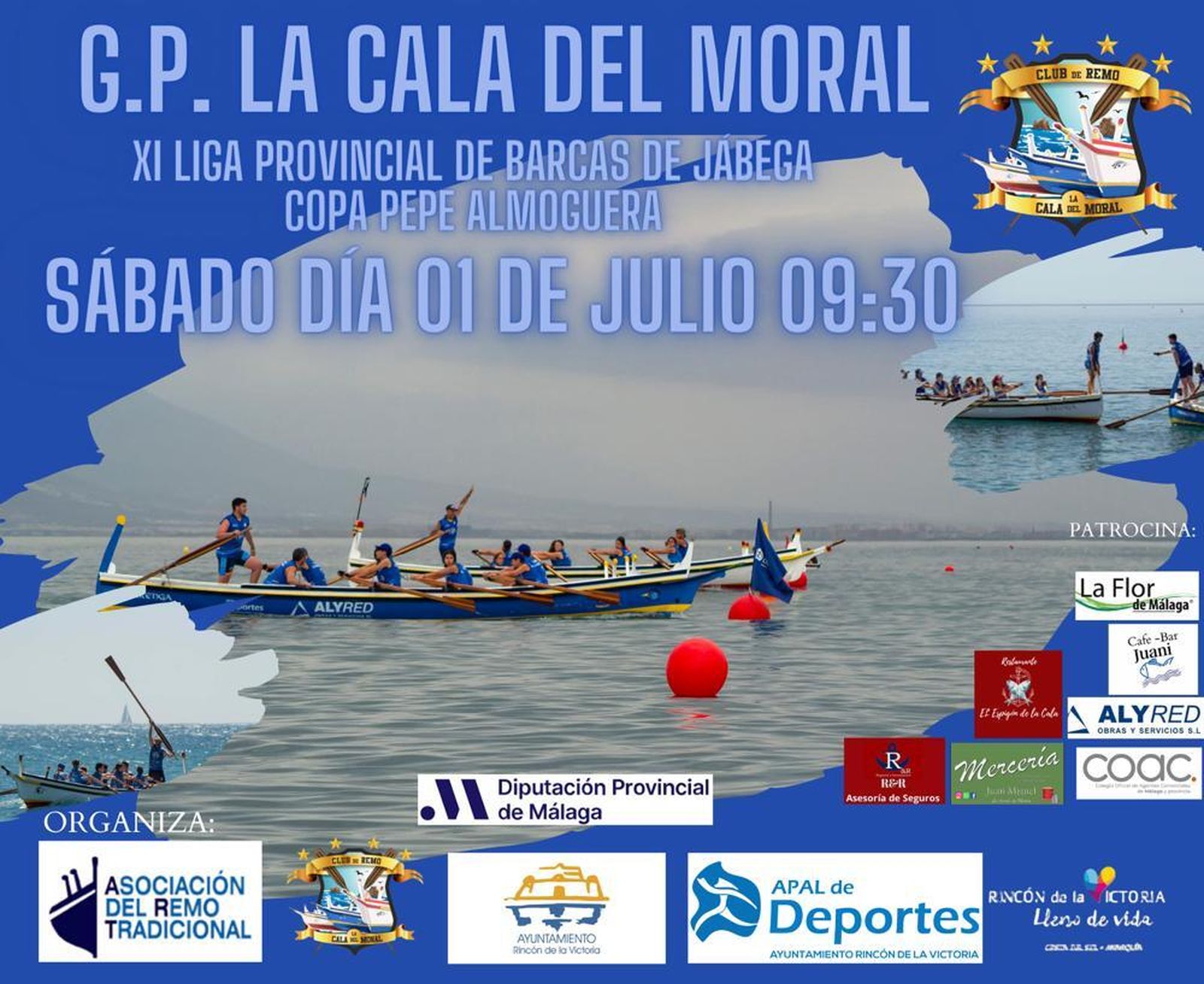 Cartel de la XI Liga Provincial de Barcas de Jábega en La Cala del Moral