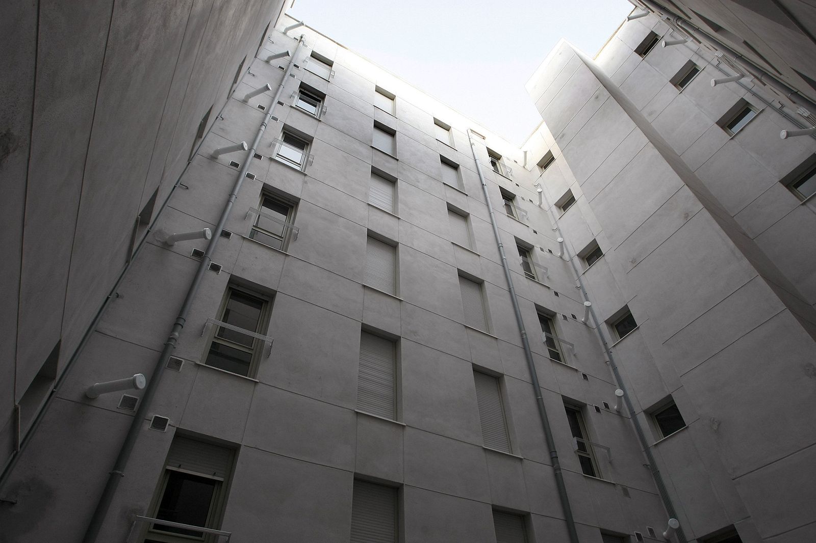 Fachada de las viviendas de Matadero.