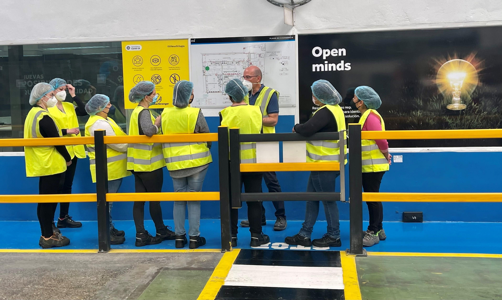 Algunas de las alumnas en la formación práctica.