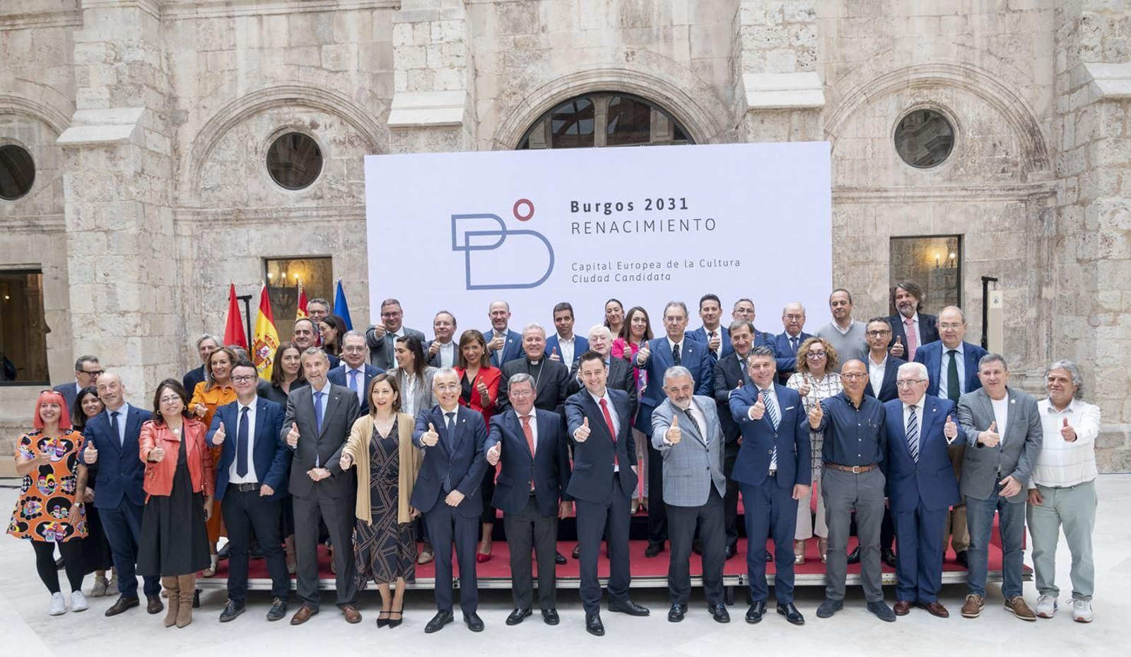 Instituciones y sociedad civil, con Burgos 2031 Capital Europea de la Cultura en la presentación del logotipo.