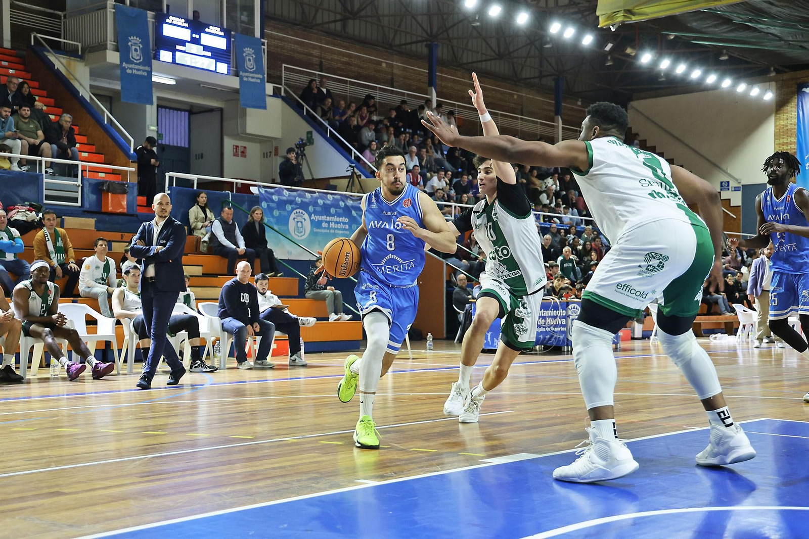 Un lance del Ciudad de Huelva-Coto Córdoba de la última jornada de liga.