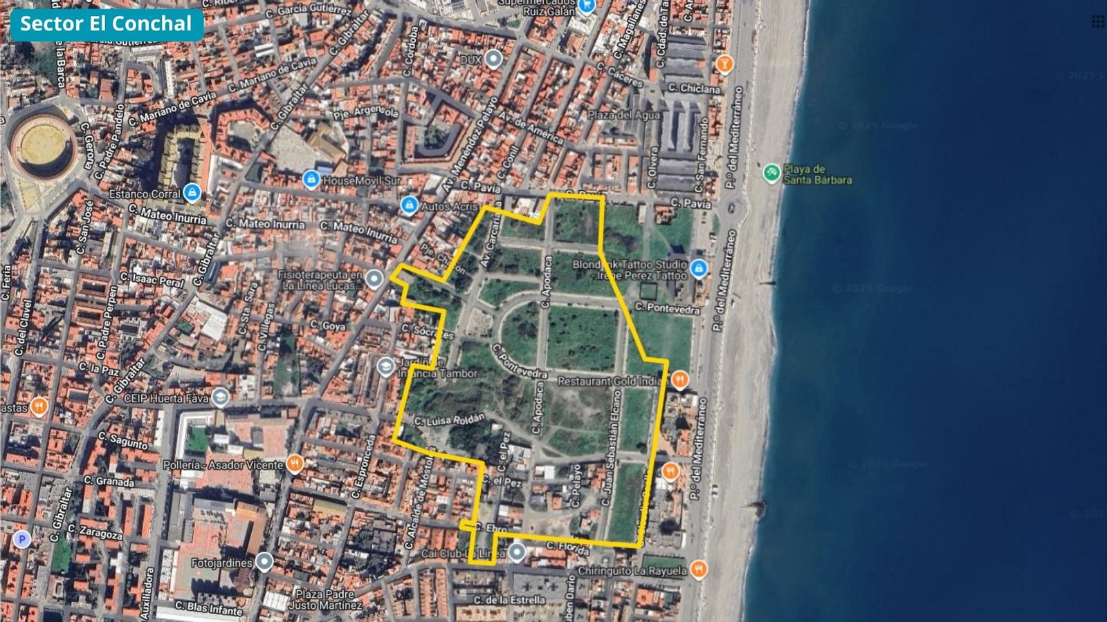 Situación del sector El Conchal.