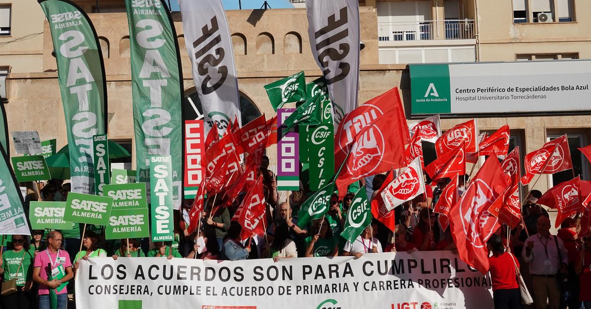 Los sindicatos se manifiestan en la Bola Azul por el incumplimiento de ...