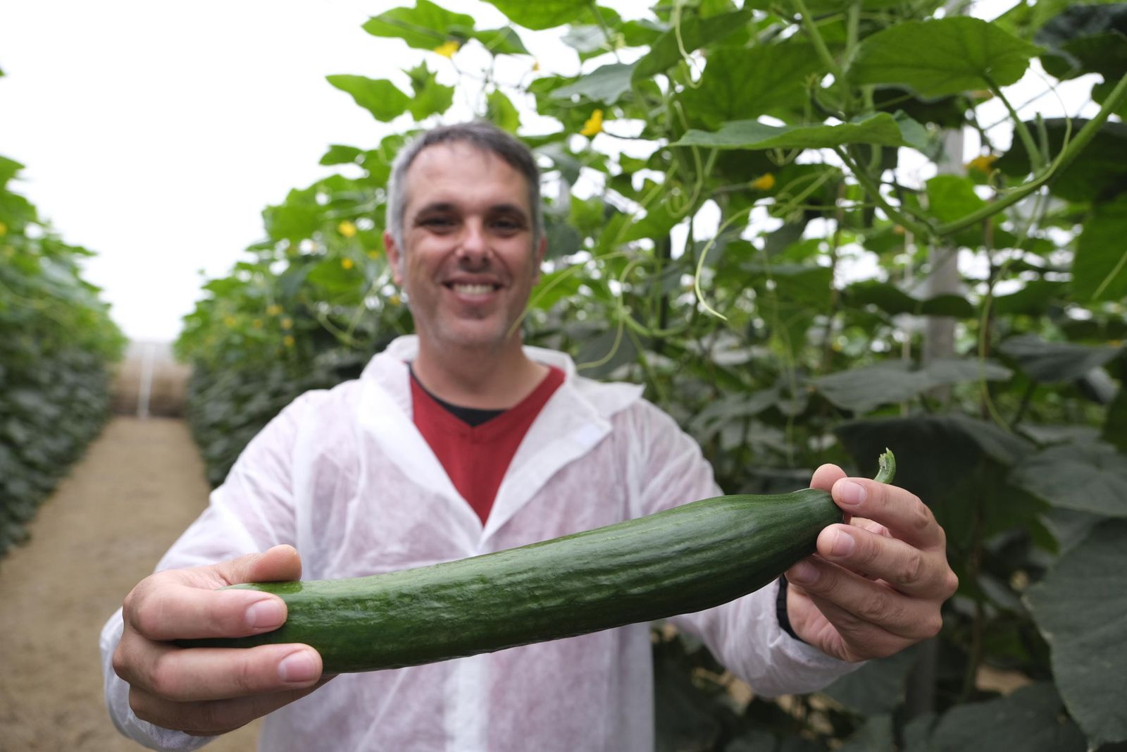 Javier López, responsable de pepino de Rijk Zwaan con Huracán
