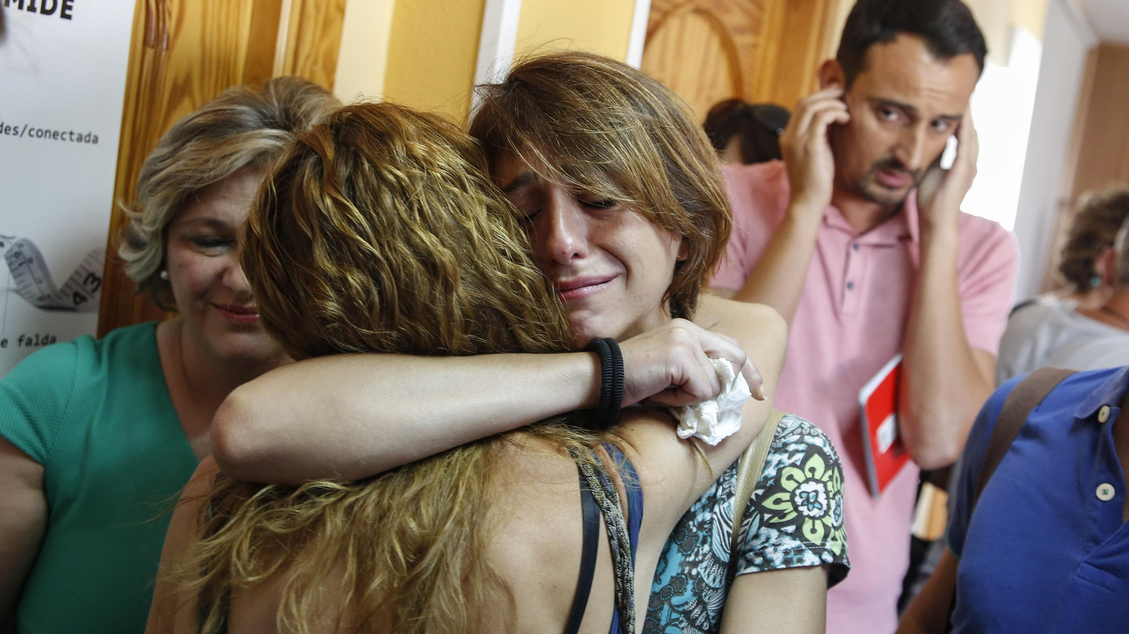 Juana Rivas muy afectada un día antes de su huida cuando pidió a la justicia no entregar a sus hijos.
