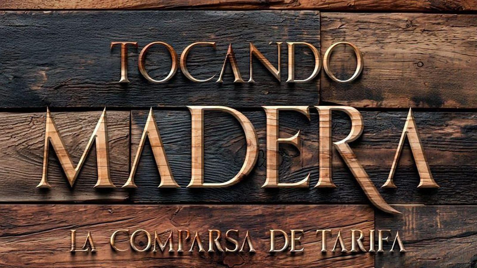 El cartel de la comparsa 'Tocando madera'. El cartel de la comparsa 'Tocando madera'.
