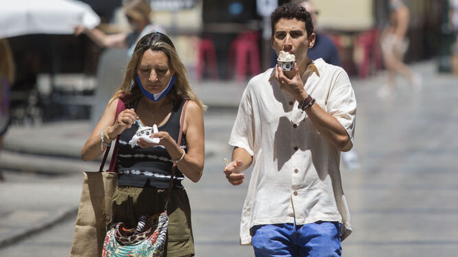 Ambiente el pasado sábado en las calles de Málaga.