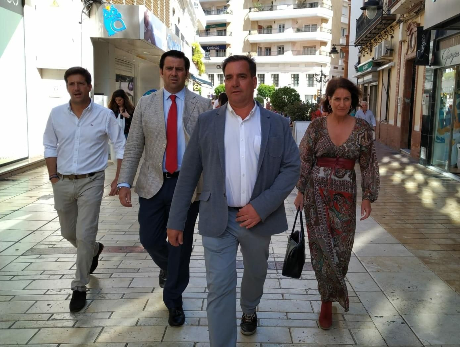 Néstor Santos, junto a Guillermo García Longoria, David Hernández y Paloma González.